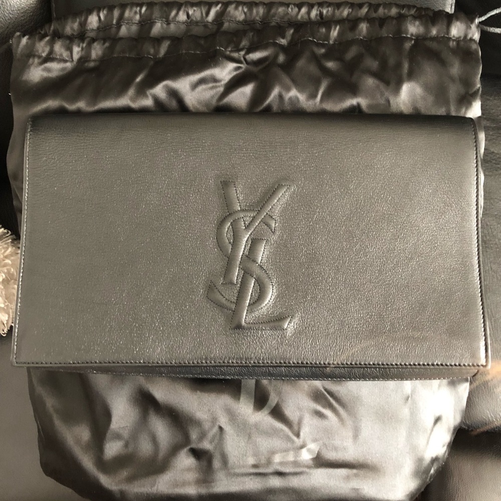 Authentic YSL Black clutch - Picture 1 of 3